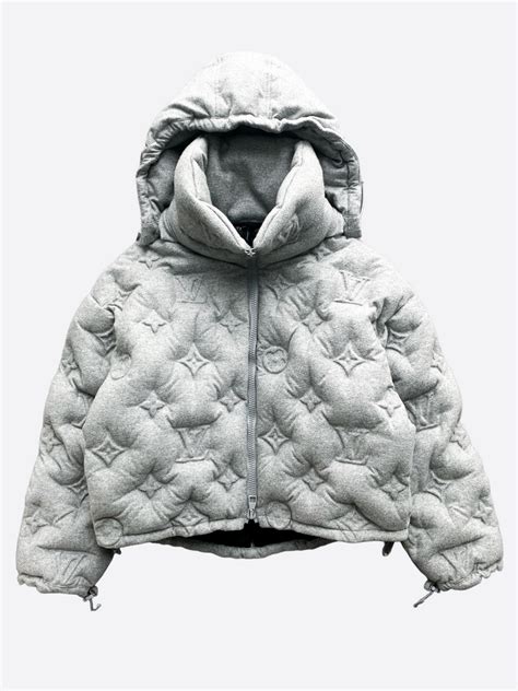 monogram boyhood puffer jacket lv|louis vuitton grey monogram jacket.